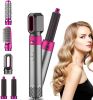 Hair Dryer 5 In 1 Electric Hair Comb Negative Ion Straightener Brush Blow Dryer Air Comb Curling Wand Detachable Brush Kit Home
