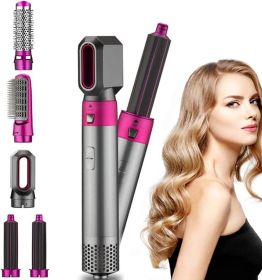Hair Dryer 5 In 1 Electric Hair Comb Negative Ion Straightener Brush Blow Dryer Air Comb Curling Wand Detachable Brush Kit Home