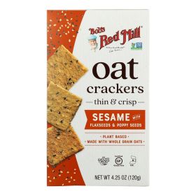 Bob's Red Mill - Crackers Oat Sesame - Case of 5-4.25 OZ