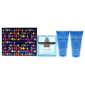 Versace Eau Fraiche by Versace for Men - 3 Pc Gift Set 1.7oz EDT Spray; 1.7oz Bath and Shower Gel; 1.7oz After Shave Balm