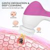Facial Cleansing Brush Face Scrubber: Electric Exfoliating Spin Cleanser Device Waterproof Deep Cleaning Exfoliation Rotating Spa Machine - Electronic