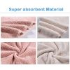 2 Pack Hair Towel Wrap; Hair Drying Towel With Button; Microfiber Hair Towel; Dry Hair Hat; Bath Hair Cap (Pink Beige)